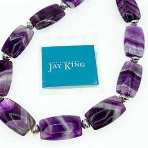 Jay King Banded Amethyst Necklace